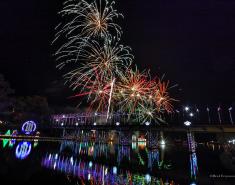 fireworks over water