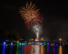 Natchitoches Christmas Eve Fireworks over River